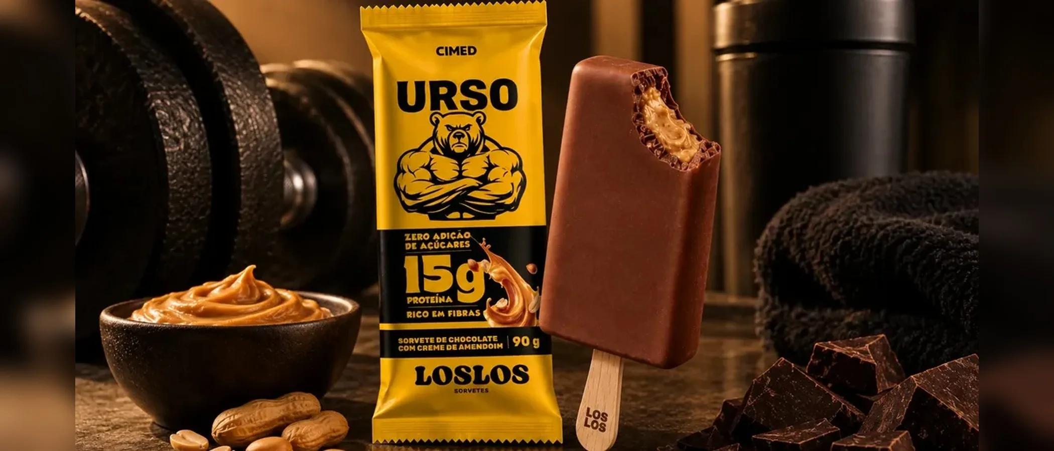 Urso e Los Los levam proteína para o universo dos sorvetes